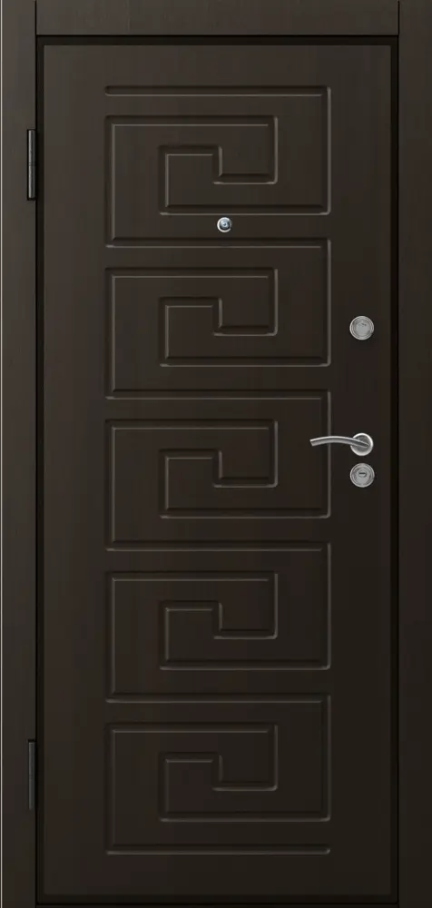 Closed Black Wooden Door