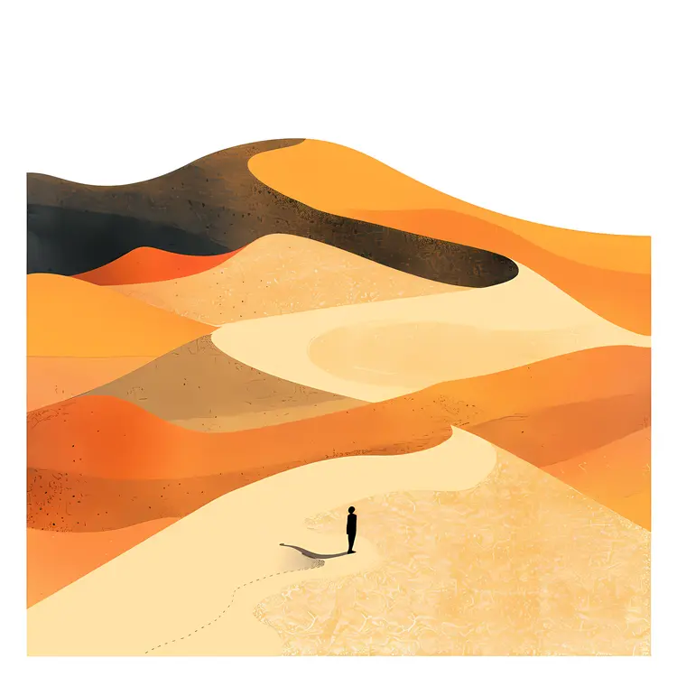Vast Desert Landscape with Dunes