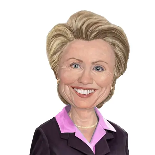 Caricature of Blonde Woman