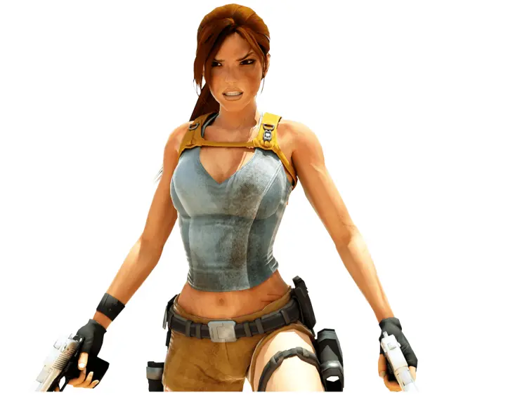 Action-Packed Female Character with Guns
