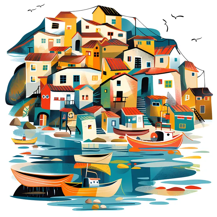 Colorful Coastal Village