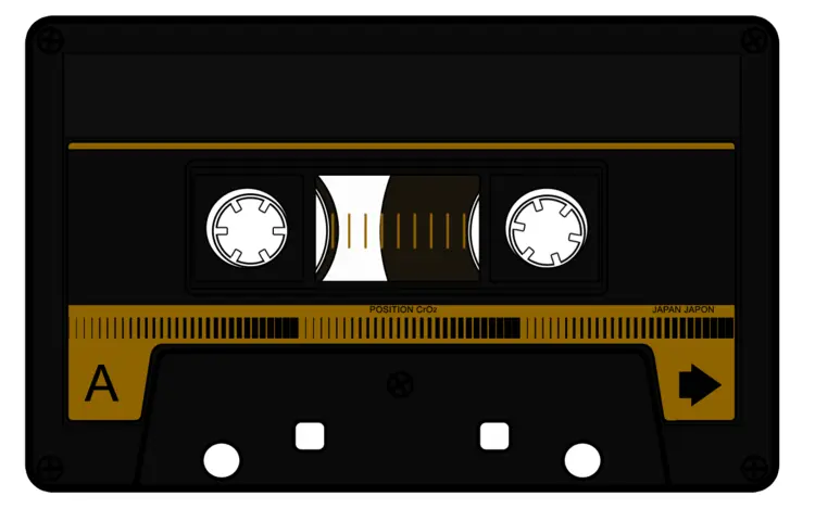Retro Black Cassette Tape