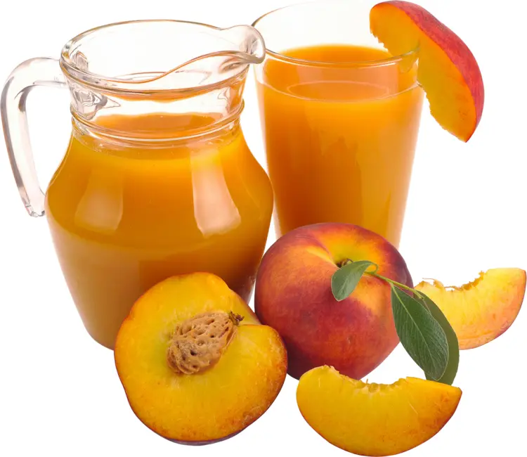 Peach Juice with Sliced Peach