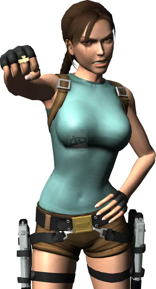 Determined Woman in Teal Top Pointing