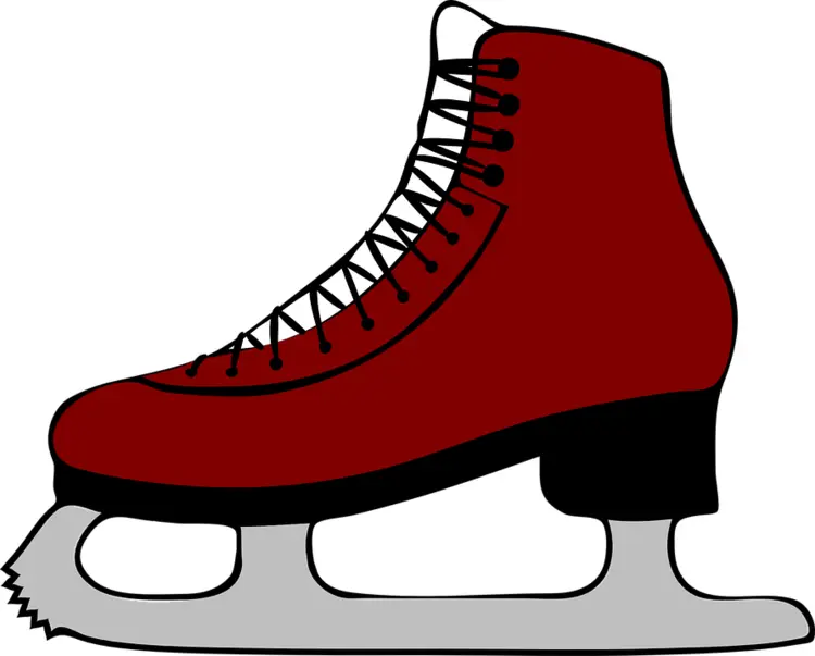 Red Ice Skate Outline