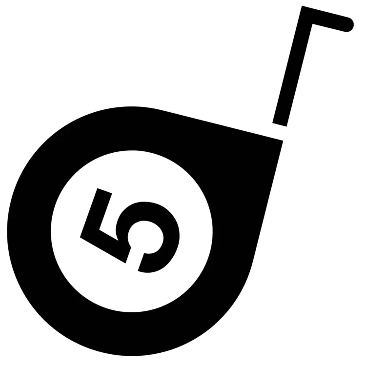 Black Tape Measure Icon