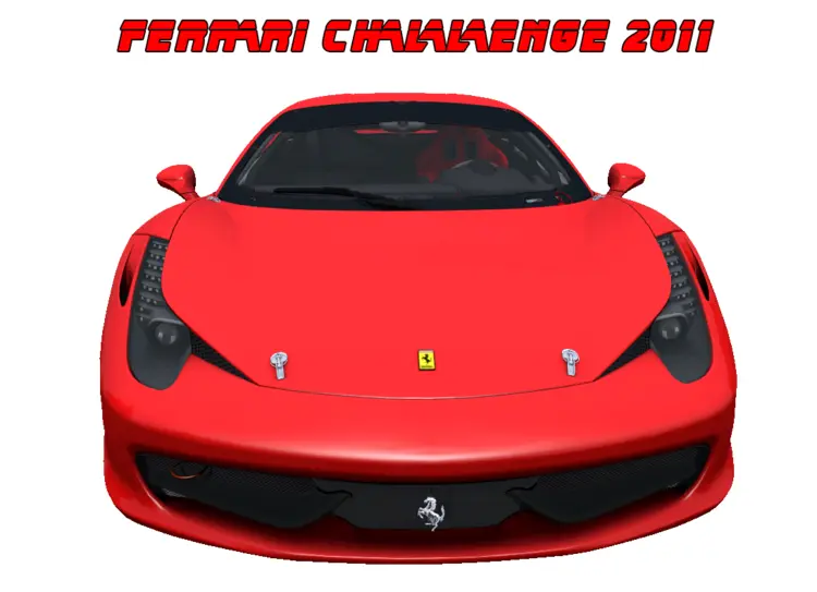 Red Ferrari Challenge Sports Car