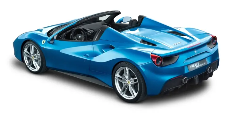 Blue Sporty Convertible Car