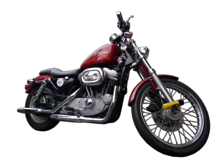 Red Motorcycle with Chrome Accents