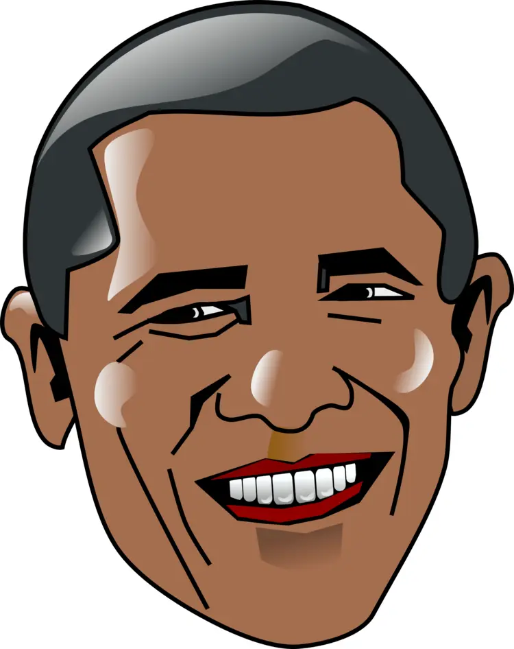 Cartoon Face of a Smiling Man