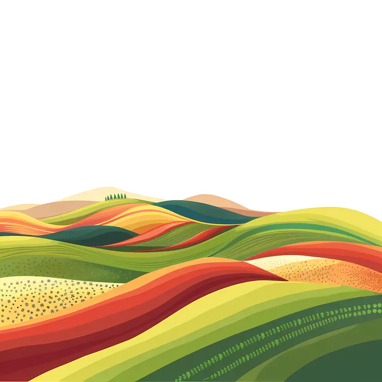 Vibrant Colored Hills Landscape