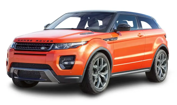 Orange Range Rover SUV Front View