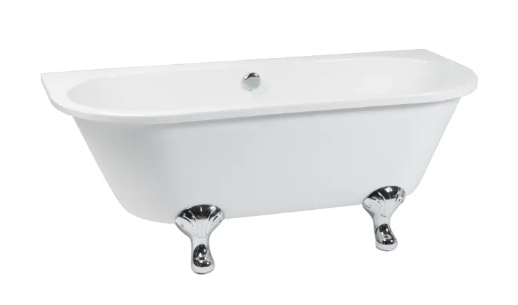 Stylish White Clawfoot Bathtub