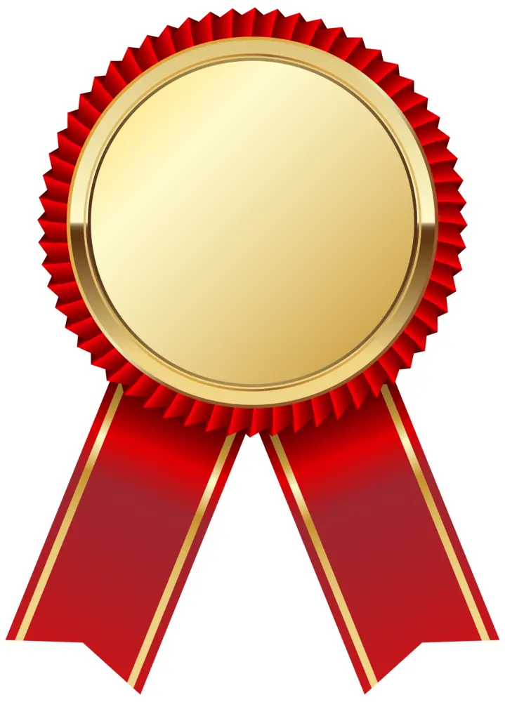Red and Gold Award Ribbon