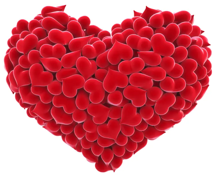 Heart Made of Small Red Hearts