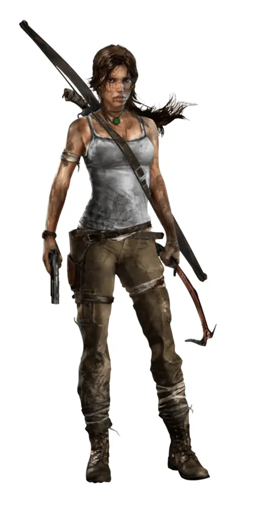 Female Adventurer with Weapons in Action Pose