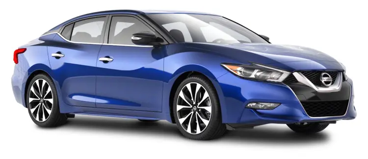 Blue Sedan Side View