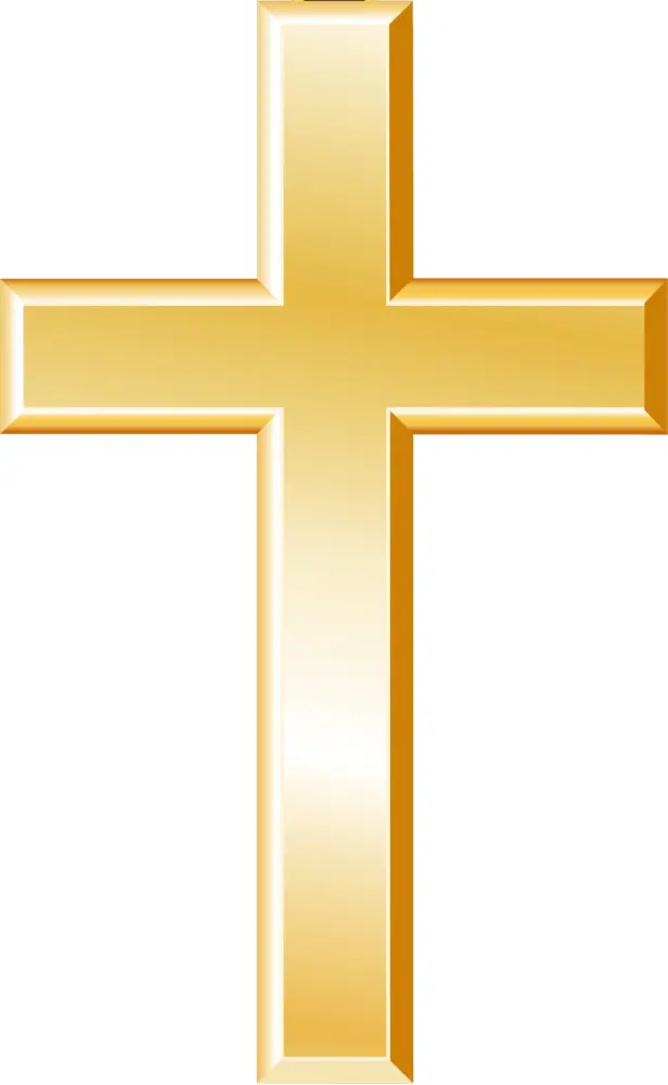 Golden Cross Religious Symbol
