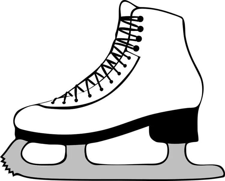 White Ice Skate Outline