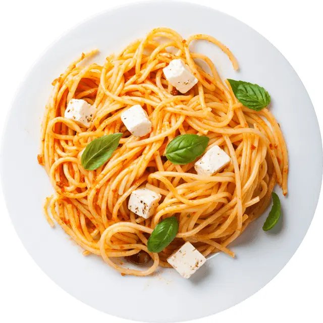 Delicious Spaghetti with Cheese and Basil