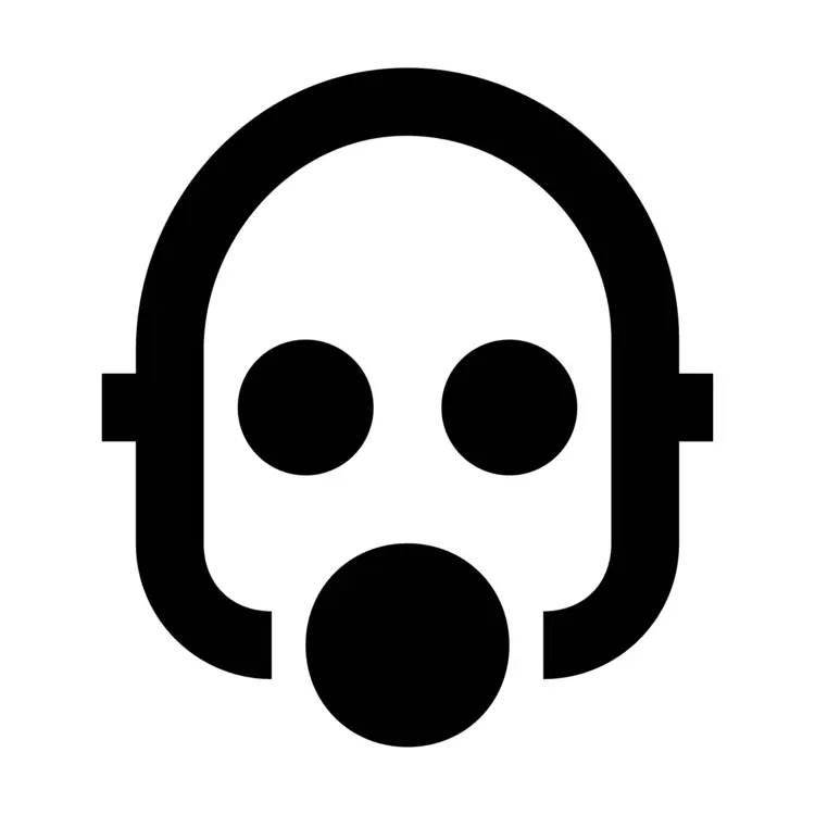Black Gas Mask Icon