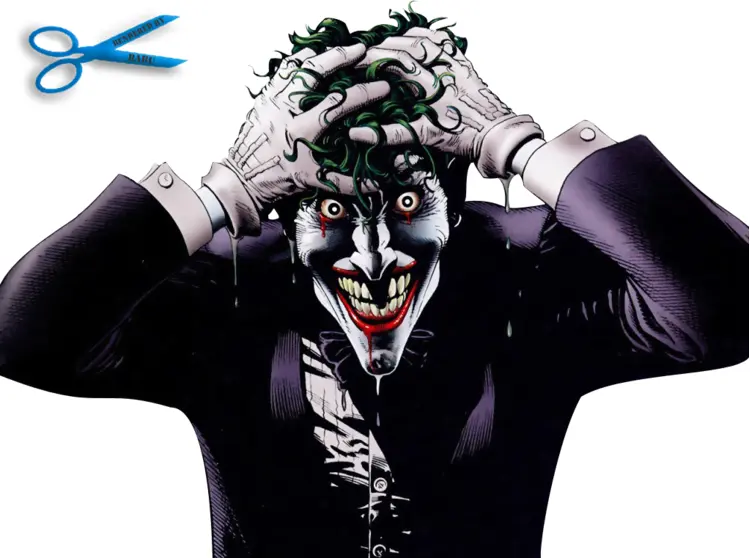 Joker Holding Head in Distress