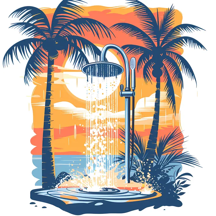 Sunset Outdoor Shower