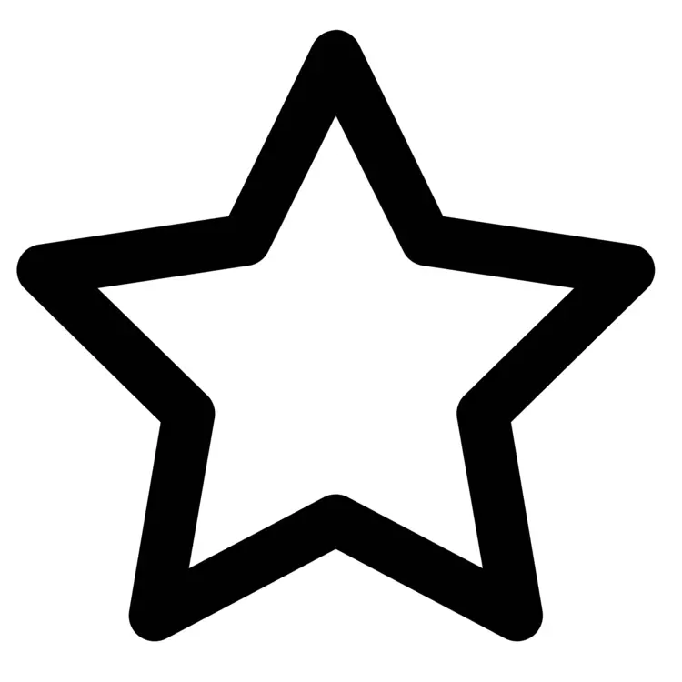 Outlined Star Shape Symbol