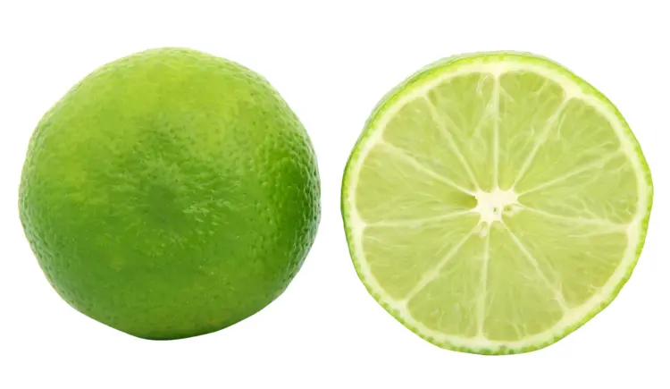 Whole and Sliced Green Lime