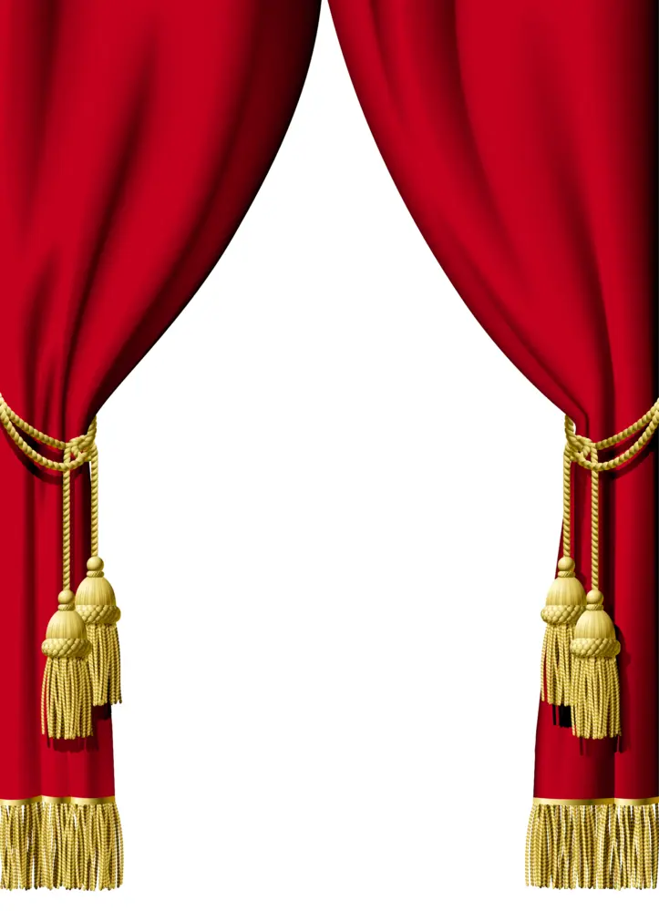 Elegant Red Curtains for Theatrical Decor