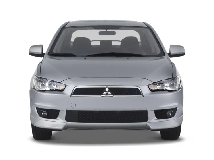 Silver Mitsubishi Sedan Front View