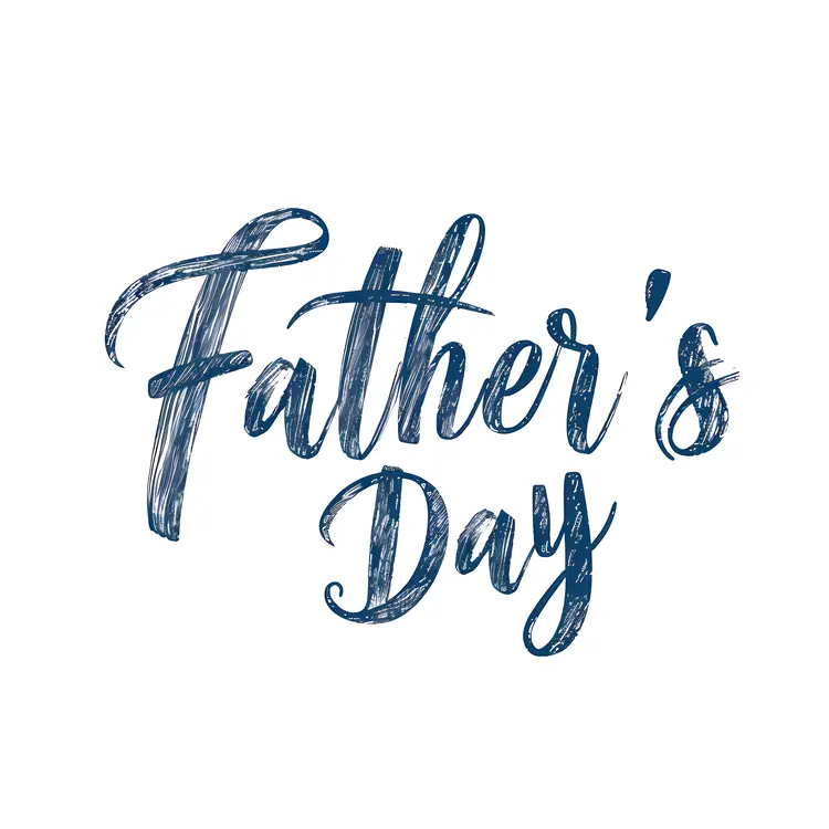 Father's Day Blue Text Greeting