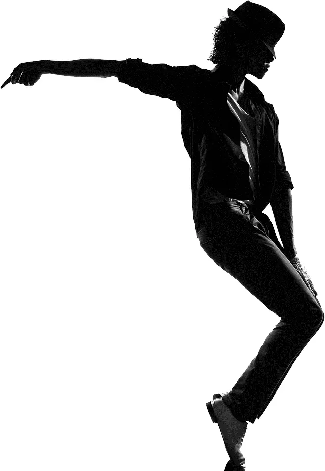 Silhouette of a Performer Pointing