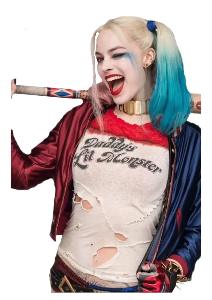 Harley Quinn with Bat in Costume