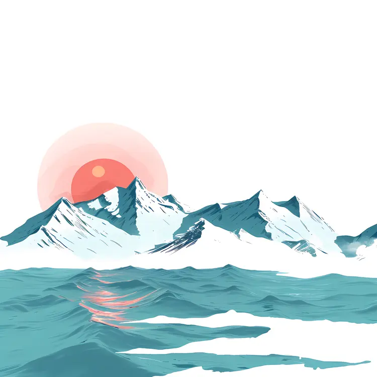 Mountain Landscape with Ocean