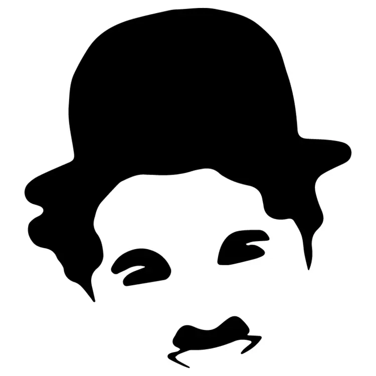 Minimalist Man with Bowler Hat and Mustache