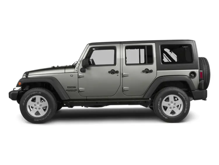 Gray Jeep Wrangler with Hard Top