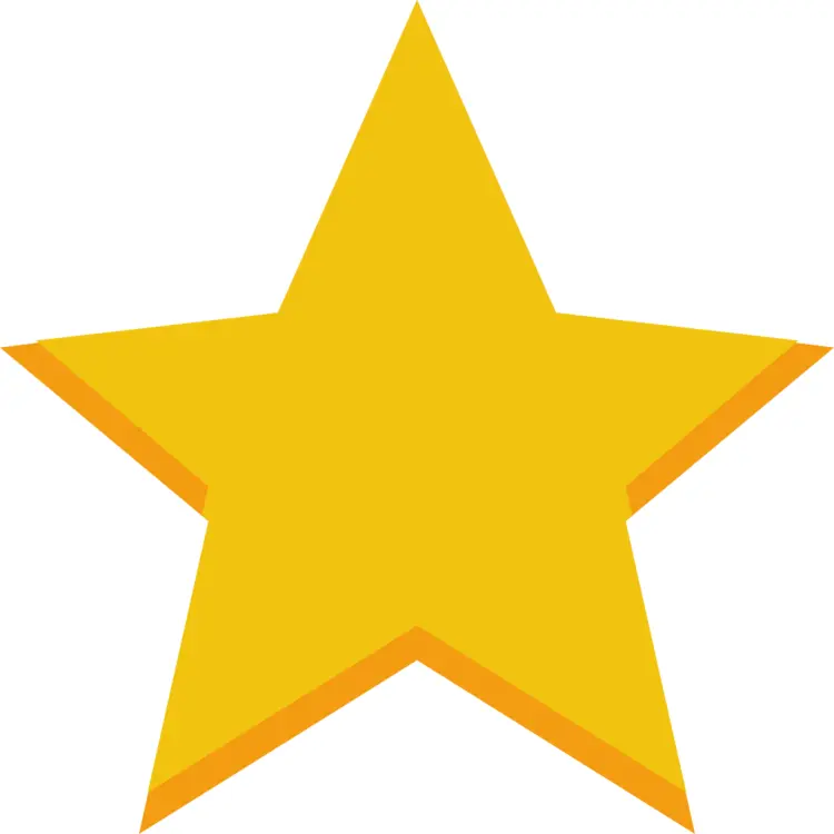 Yellow Star Shape Symbol