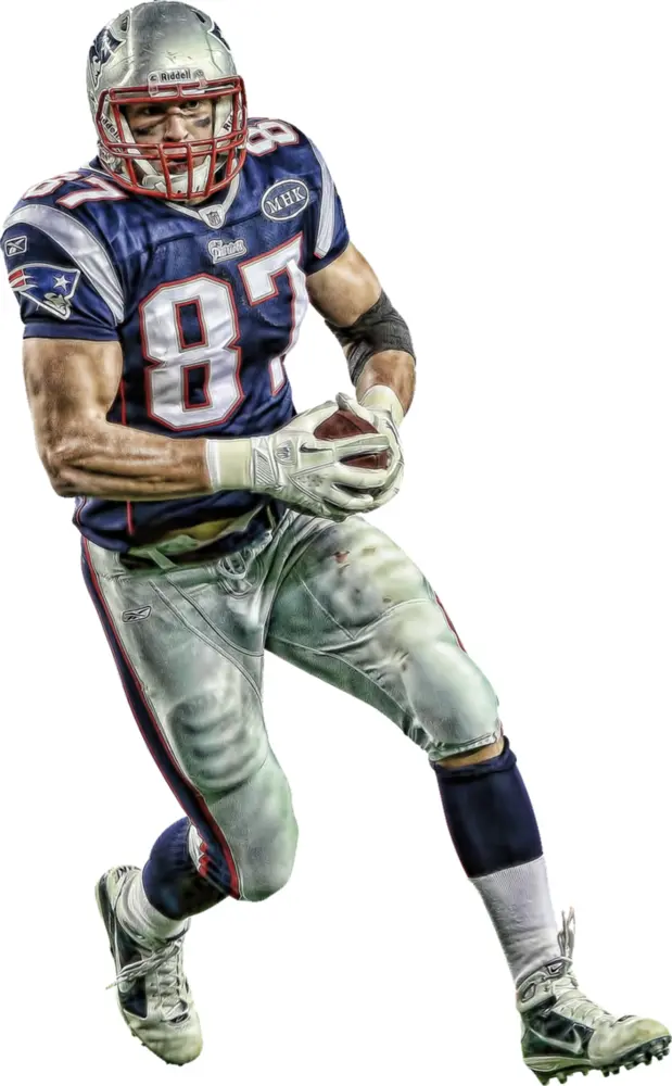 New England Patriots Football Player Running