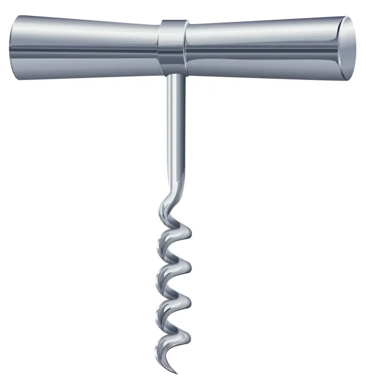Metallic Corkscrew for Wine Bottles