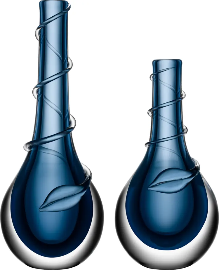 Elegant Blue Glass Vases for Home Decor