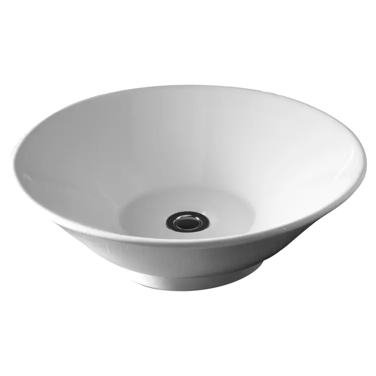 White Ceramic Bowl Sink for Bathroom