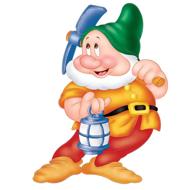 Cartoon Dwarf with Green Hat