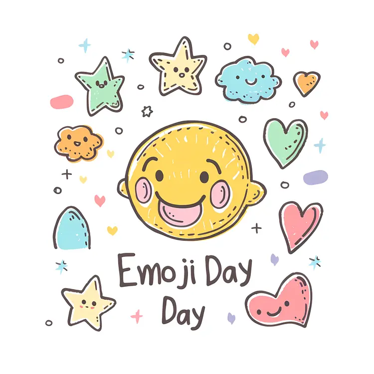 Emoji Day Celebration with Cute Doodles