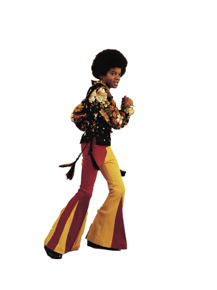 Person in Colorful Retro Outfit