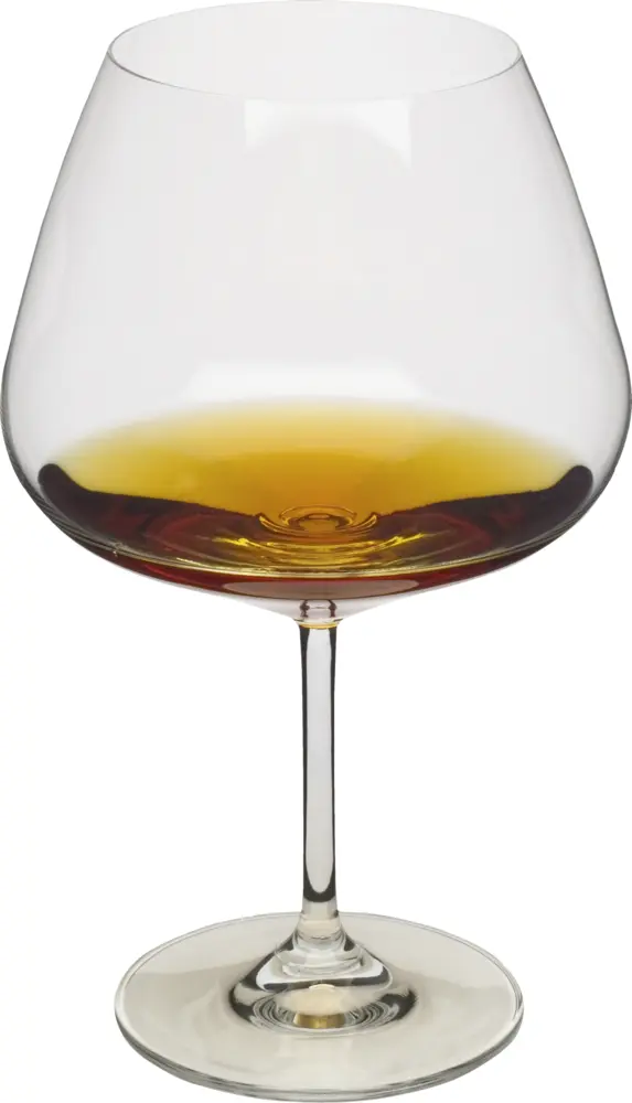 Elegant Brandy Glass with Amber Liquid