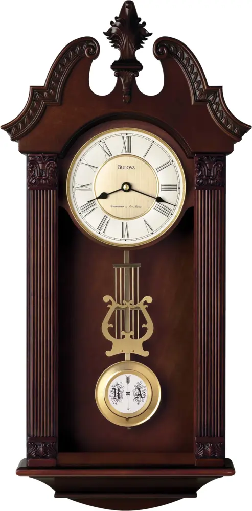 Antique Wooden Wall Clock with Pendulum