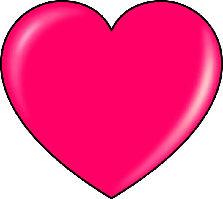 Pink Heart Symbol for Valentine's Day