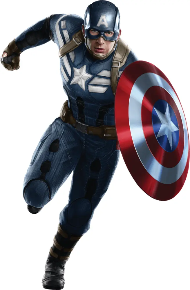 Captain America Running with Shield