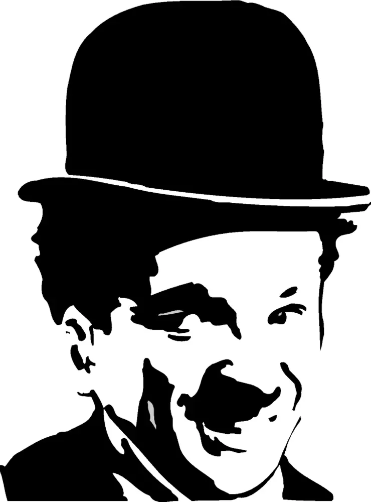 Smiling Man with Bowler Hat and Mustache